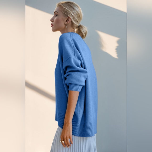 Basic Bae Round Neck Dropped Shoulder Sweater - Picture 2 of 4